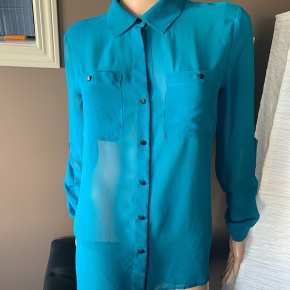 Kenneth Cole Sheer Blouse - Picture 1 of 3